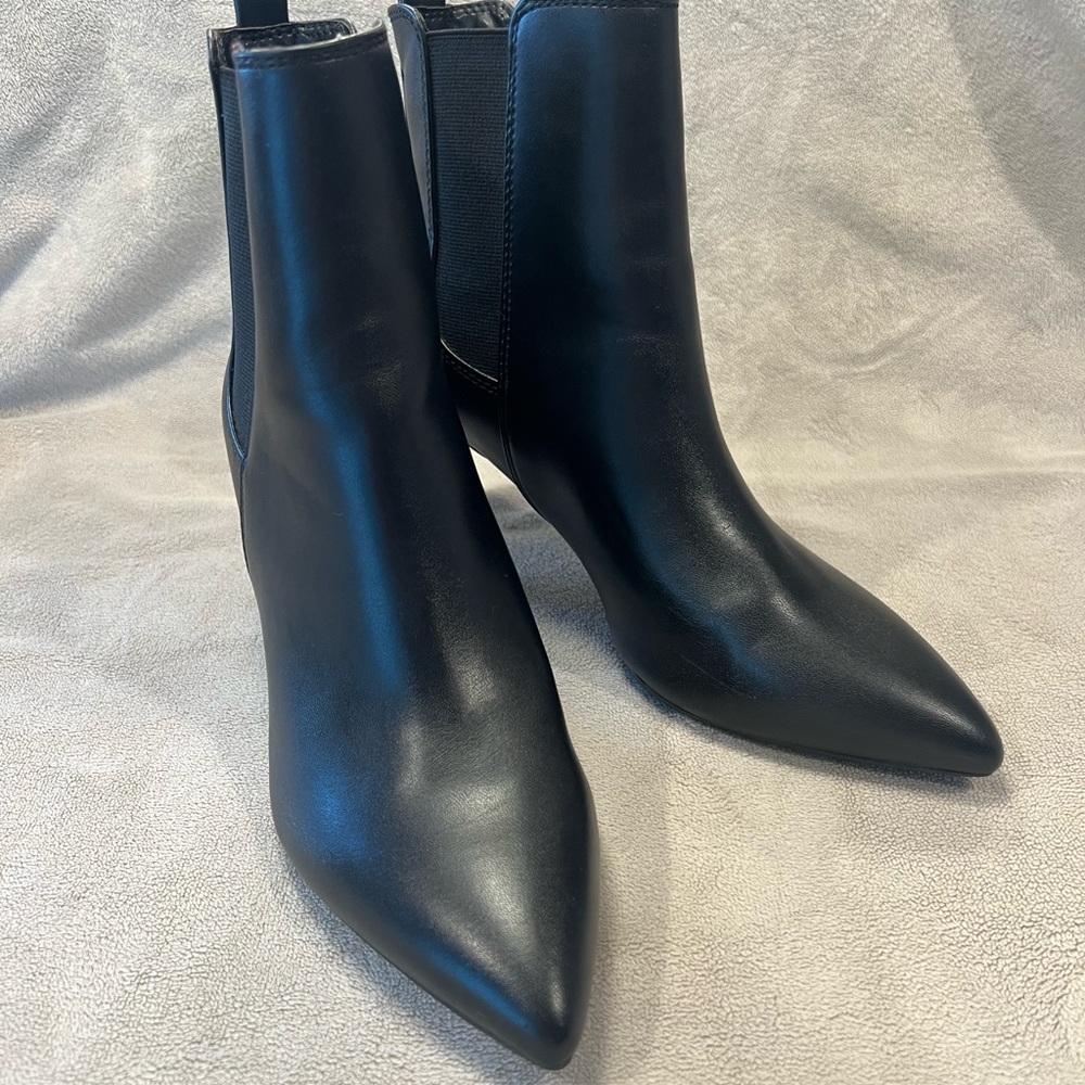 Calvin Klein Sleek Black Ankle Booties